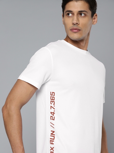 

HRX by Hrithik Roshan Men White Rapid-Dry Typography Running T-shirt