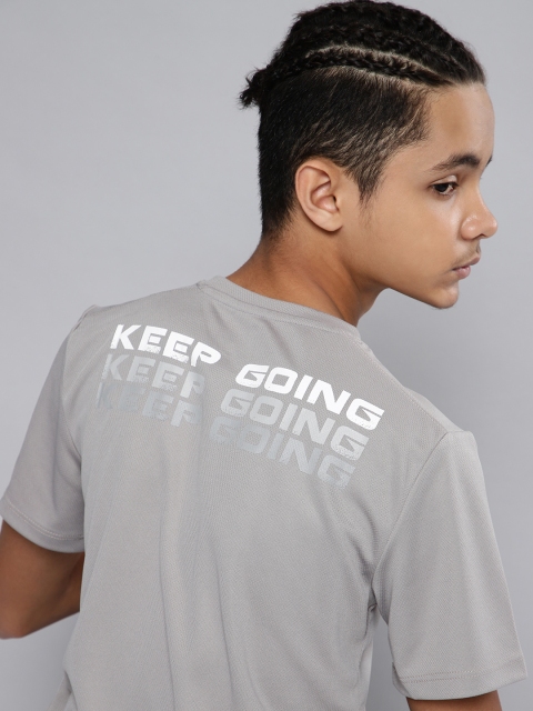 

HRX by Hrithik Roshan Boys Grey Active T-shirt