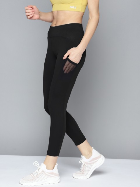 

HRX By Hrithik Roshan Training Women Jet Black Rapid-Dry Tights