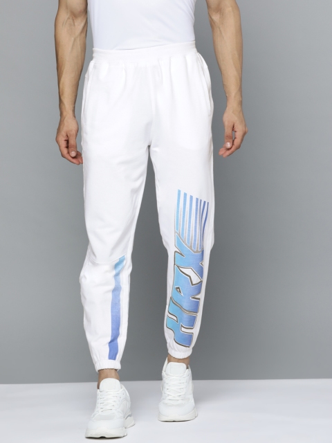 

HRX By Hrithik Roshan Lifestyle Men Optic White Bio-Wash Solid Joggers