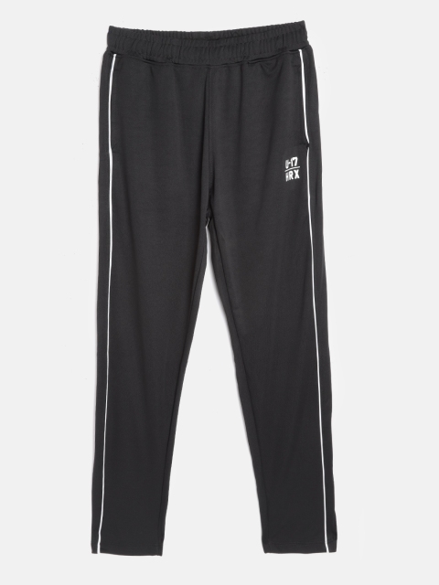 

HRX By Hrithik Roshan U-17 Lifestyle Boys Jet Black Rapid-Dry Solid Track Pants