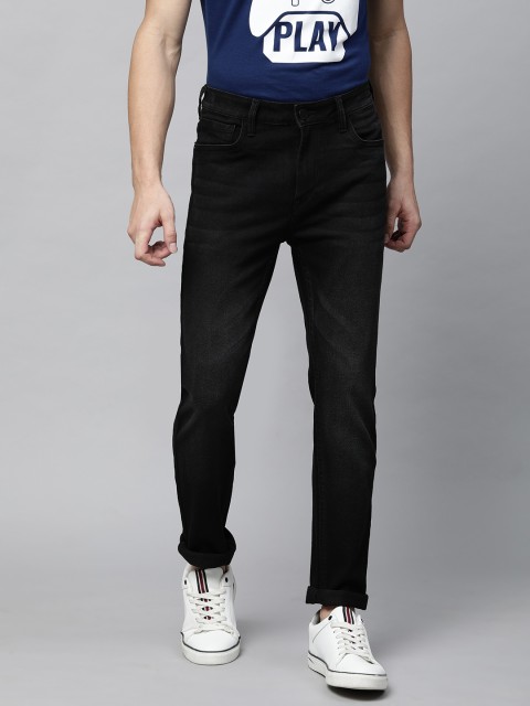 

HERE&NOW Men Black Skinny Fit Light Fade Jeans