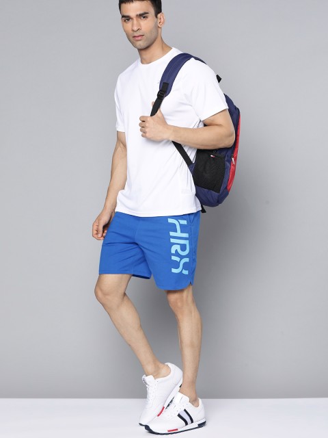 

HRX By Hrithik Roshan Lifestyle Men Sky Diver Pure Cotton Bio-Wash Solid Shorts, Blue