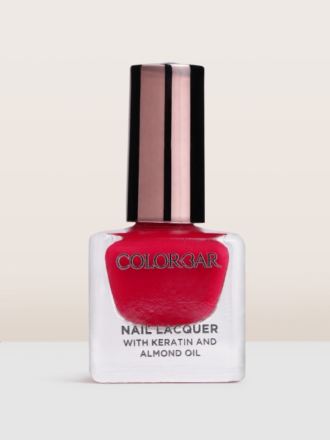 Colorbar Luxe Nail Lacquer with Keratin & Almond Oil - Cabaret 326, Red