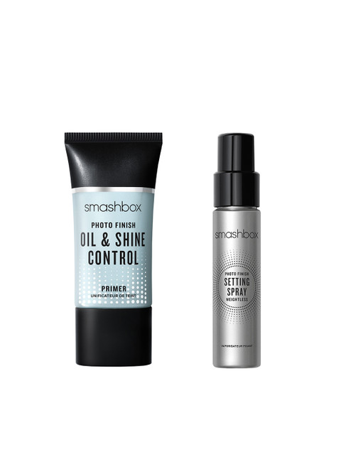 

Smashbox Set of Travel-Size Photo Finish Setting Spray & Oil & Shine Control Primer, Silver