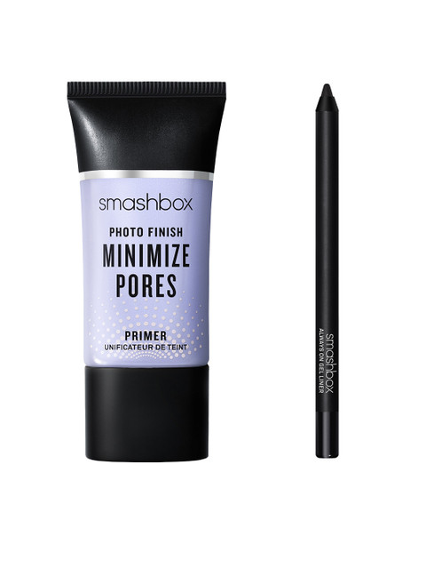 

Smashbox Set of Photo Finish Minimize Pores Primer & Mini Always On Gel Eyeliner- Fishnet, Transparent