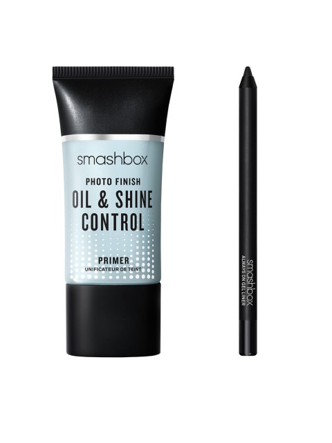 

Smashbox Set of Photo Finish Oil & Shine Control Primer & Always On Gel Eyeliner Fishnet, Green