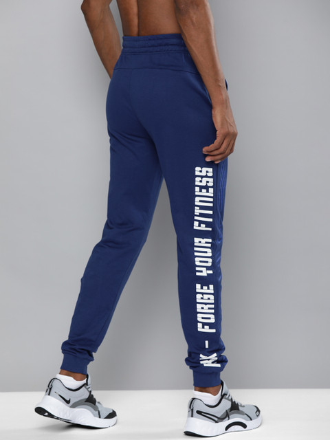 

HRX by Hrithik Roshan Men Blue Printed Regular Fit Joggers
