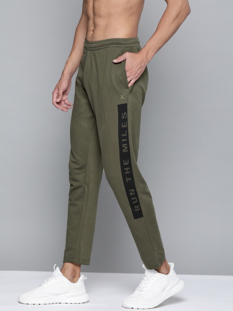

HRX by Hrithik Roshan Men Green Solid Cotton Running Joggers