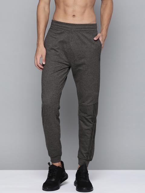 

HRX by Hrithik Roshan Men Grey Melange Solid Cropped Joggers, Charcoal