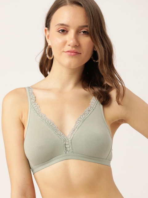 

DressBerry Green Lace Detailing T-shirt Bra