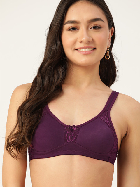 

DressBerry Purple Solid Non- Padded Everyday Lace Bra PM-DB-NWNP-17-WHITE