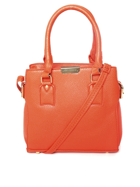 

Lino Perros Orange Textured Handbag with Sling Strap