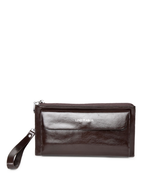 

Lino Perros Women Brown Glossy Wallet