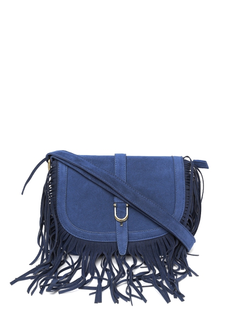 

Lino Perros Navy Fringe Sling Bag, Navy blue