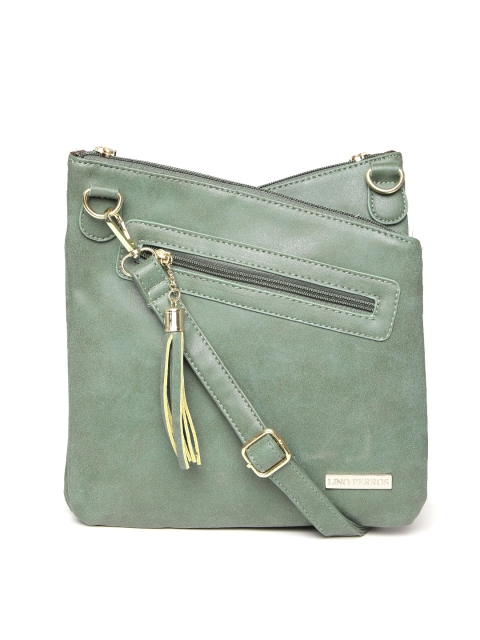 

Lino Perros Green Tasselled Sling Bag