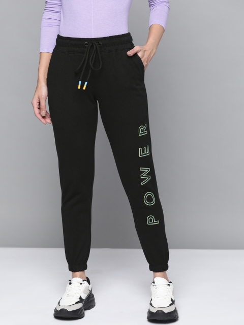 

Harvard Women Black & Yellow Typographic Print Track Pants