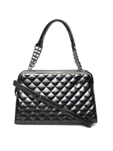 

Lino Perros Black Quilted Shoulder Bag with Sling Strap