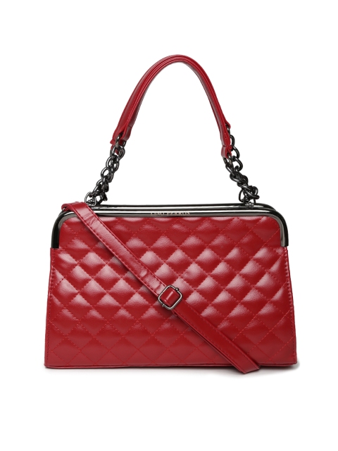 

Lino Perros Red Quilted Shoulder Bag with Sling Strap