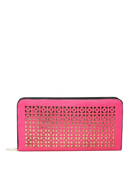 

Lino Perros Women Pink Cut-Out Zip-Around Wallet