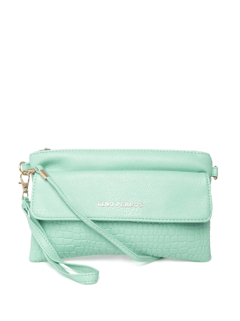 

Lino Perros Sea Green Textured Sling Bag