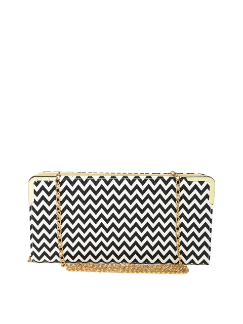 

Lino Perros White Chevron Clutch with Chain Strap