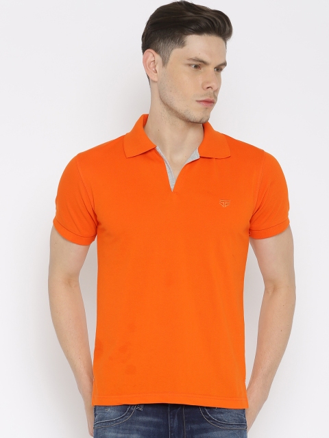 

Sports52 wear Men Orange Solid Polo T-Shirt