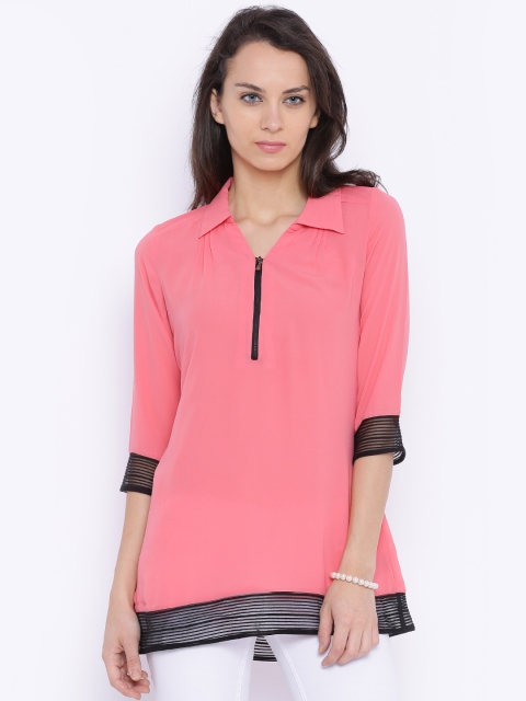 

109F Pink Polyester Tunic