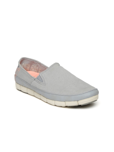 

Crocs Women Grey Slip-On Sneakers