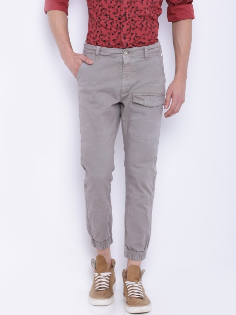 

Breakbounce Grey Slim Fit Casual Trousers