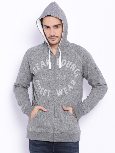 

Breakbounce Grey Melange Hooded Sweatshirt