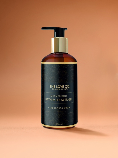 

THE LOVE CO. Black Rose & Oudh Body wash, Off white
