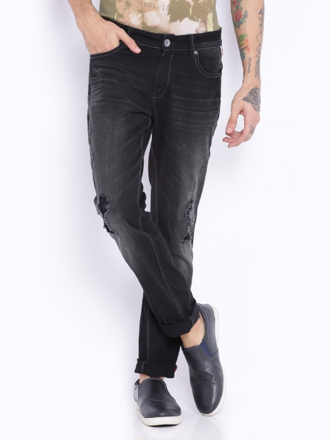 

Breakbounce Black Slim Fit Stretchable Jeans