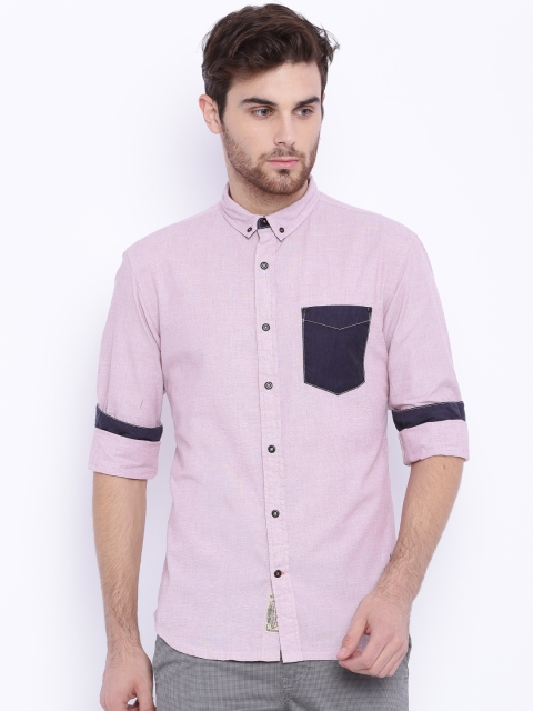 

Breakbounce Pink Slim Fit Casual Shirt
