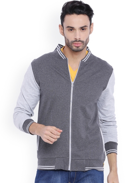 

Campus Sutra Grey Bomber Jacket
