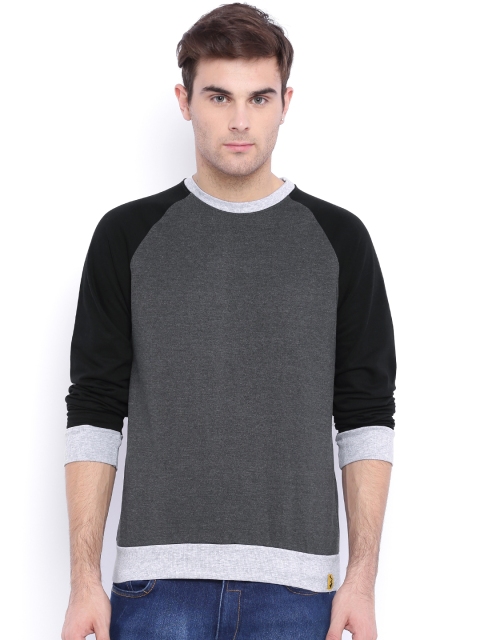 

Campus Sutra Charcoal Grey Sweatshirt