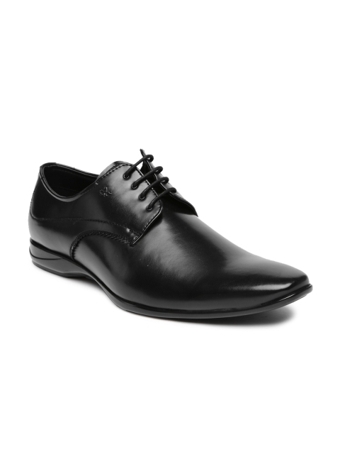 

Arrow Men Black Barnet Square-Toed Derby Shoes