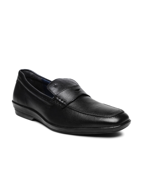

Arrow Men Black Thomas Square-Toed Genuine Leather Semiformal Slip-Ons