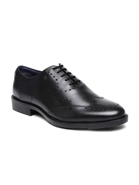 

Arrow Men Black Luke Genuine Leather Brogue Shoes