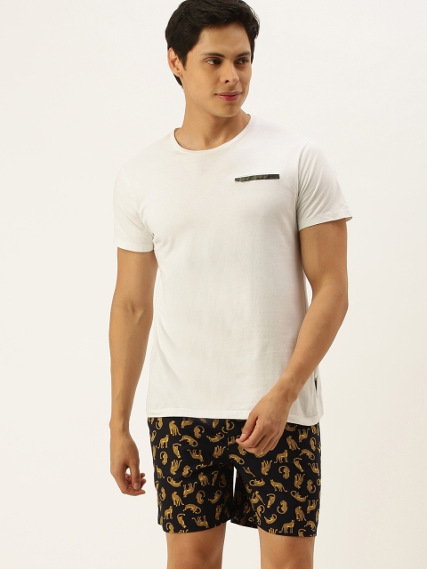 

IVOC Men Black & Mustard Yellow Printed Pure Cotton Boxers IOMBS02SC04L37-4450