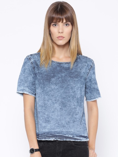 

Tokyo Talkies Blue Denim Top