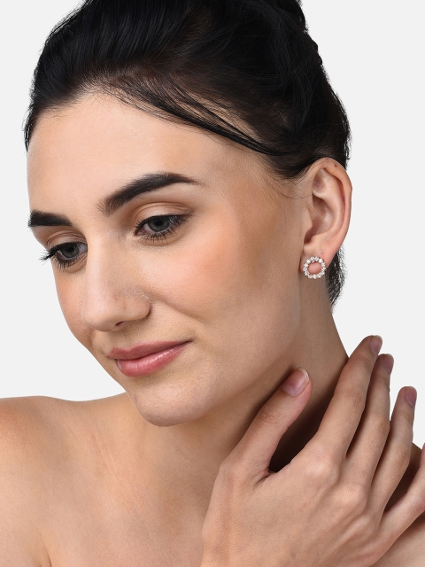 

AMI Rose Gold Contemporary Studs Earrings