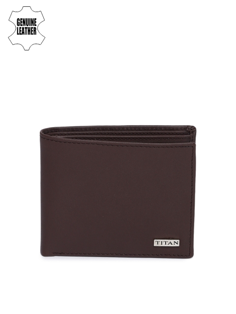 

Titan Men Brown Solid Genuine Leather Two Fold Wallet