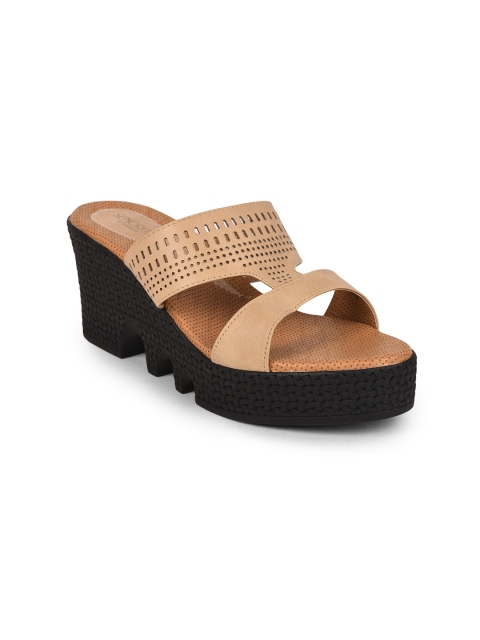 

Liberty Beige Textured Platform Sandals