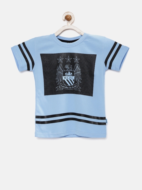 

Manchester City FC Boys Blue Printed T-shirt