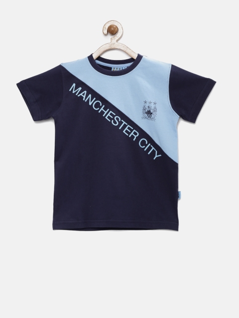 

Manchester City FC Boys Navy Printed T-shirt, Navy blue