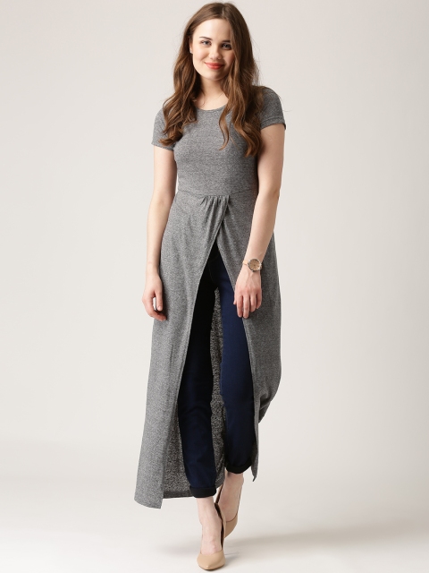 

Marie Claire Women Grey Melange Longline Top