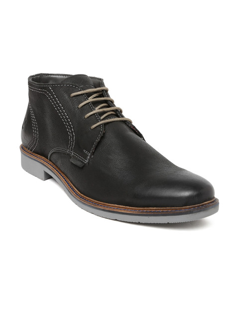 

Numero Uno Men Black Leather Derbys