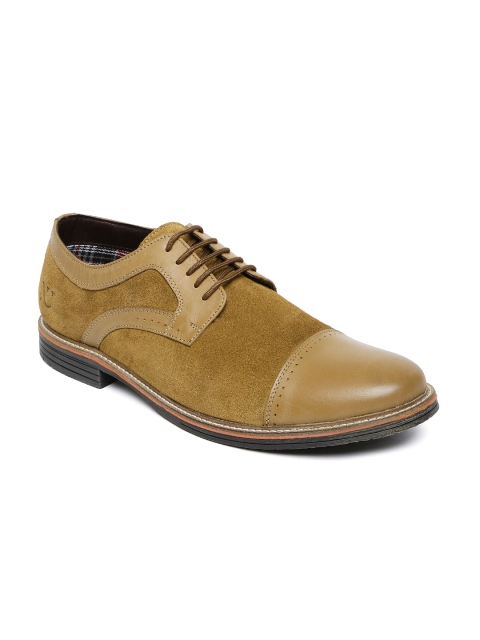 

Numero Uno Men Mustard Yellow & Tan Brown Suede Casual Shoes