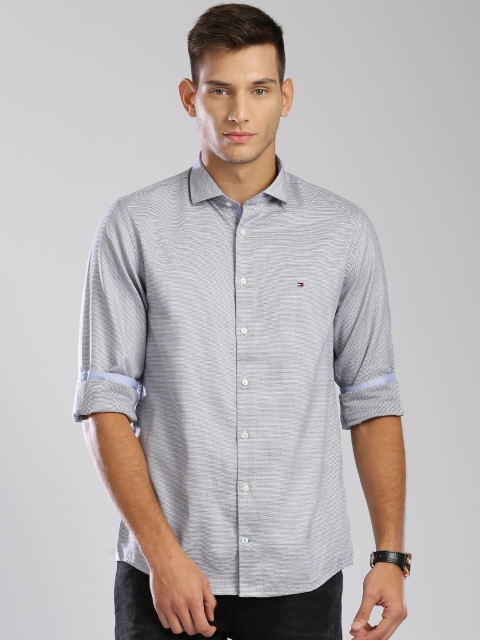 

Tommy Hilfiger Men Grey New York Fit Casual Shirt